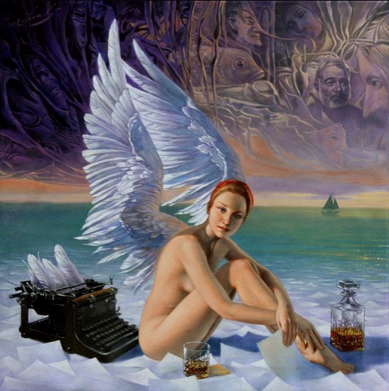 Michael Cheval Angel of Key West (SN) (Mounted)